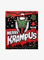 Merry Krampus Chimney Throw Blanket