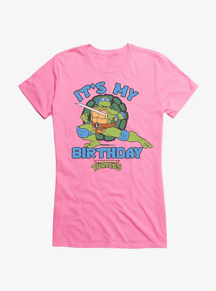 Teenage Mutant Ninja Turtles Birthday Leonardo Girls T-Shirt