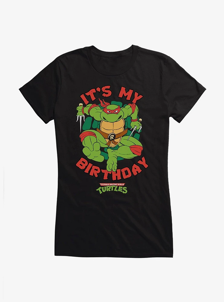 Teenage Mutant Ninja Turtles Birthday Raphael Girls T-Shirt