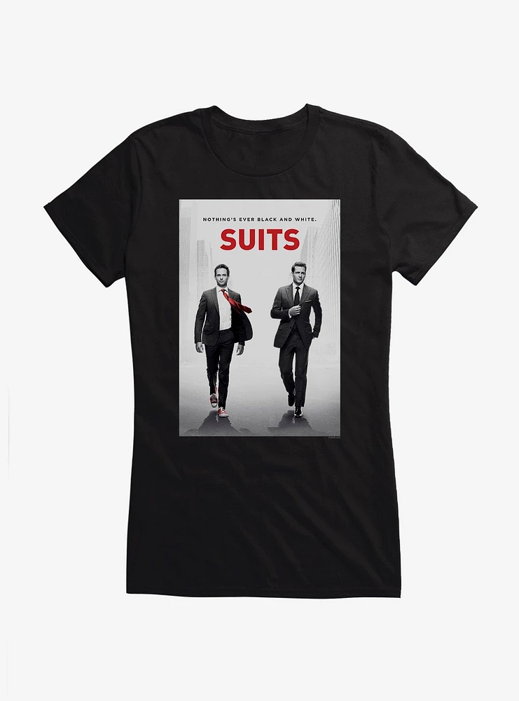 Suits Nothing's Ever Black And White. Girls T-Shirt