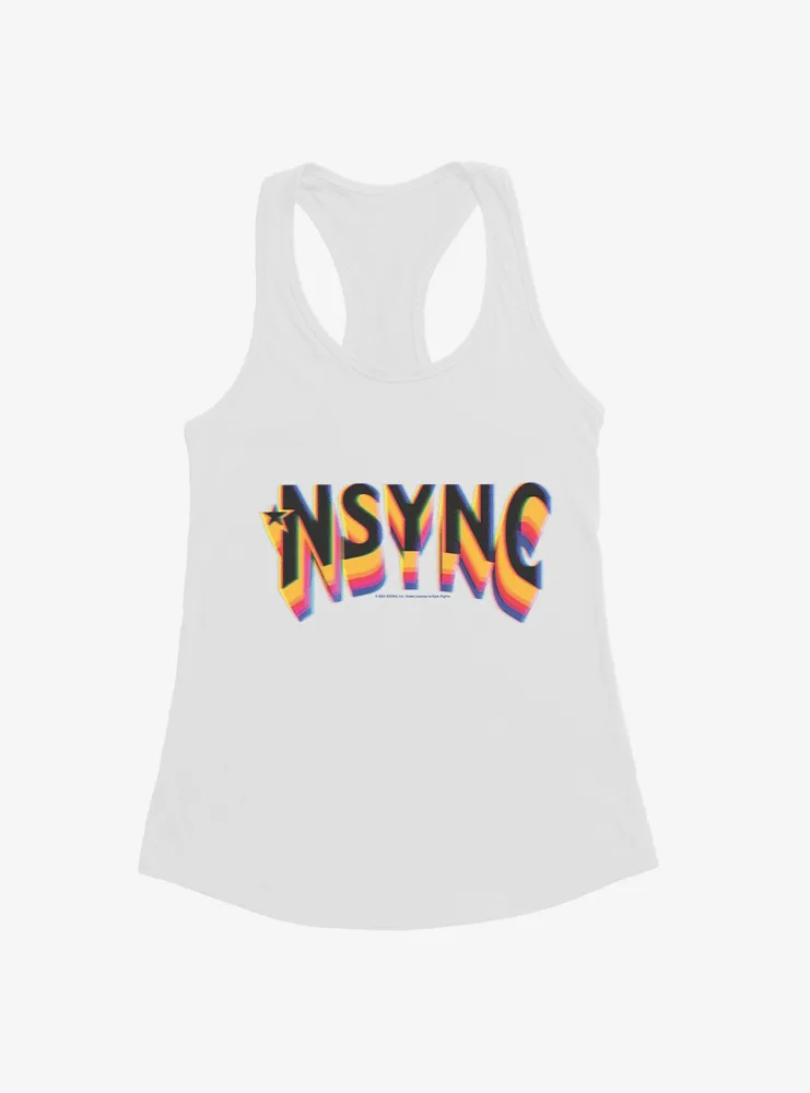 NSYNC Rainbow Fade Logo Womens Tank Top