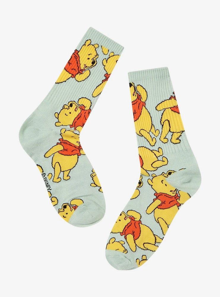 Disney Winnie the Pooh Allover Print Crew Socks — BoxLunch Exclusive