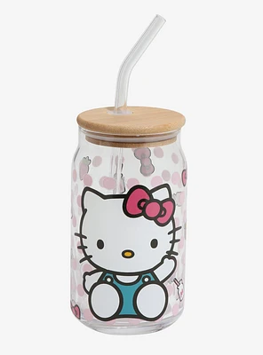 Hello Kitty Bow Glass Travel Cup