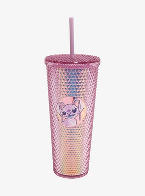 Disney Stitch Angel Pink Pyramid Acrylic Travel Cup