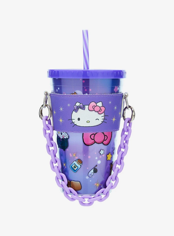 Hello Kitty Magic Cards Acrylic Travel Cup With Holder