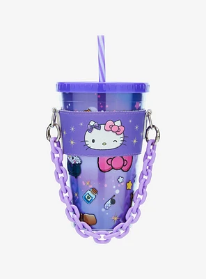 Hello Kitty Magic Cards Acrylic Travel Cup With Holder