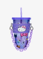 Hello Kitty Magic Cards Acrylic Travel Cup With Holder