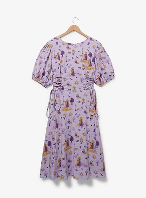 Disney Tangled Rapunzel Puff Sleeve Plus Midi Dress — BoxLunch Exclusive