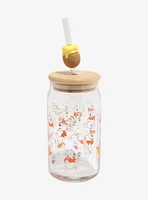 Disney Winnie The Pooh Lidded Glass Tumbler