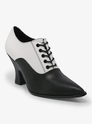 Strange Cvlt Black & White Two-Tone Victoria Heels