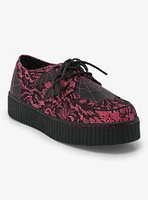 Strange Cvlt Web Pink & Black Lace Krypt Creepers