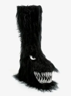 YRU Boogie Monster Fuzzy Platform Boots