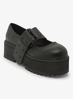 YRU Black Slayr Platform Mary Janes