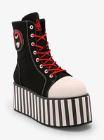 YRU X Emily The Strange Stripe Platform Boots