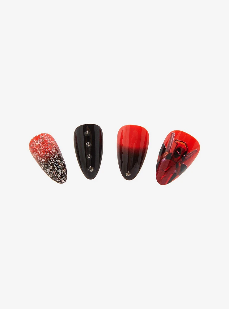 Marvel Deadpool Faux Nail Set