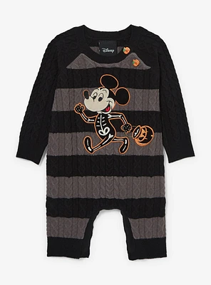 Disney Mickey Mouse Skeleton Knit Infant One-Piece - BoxLunch Exclusive