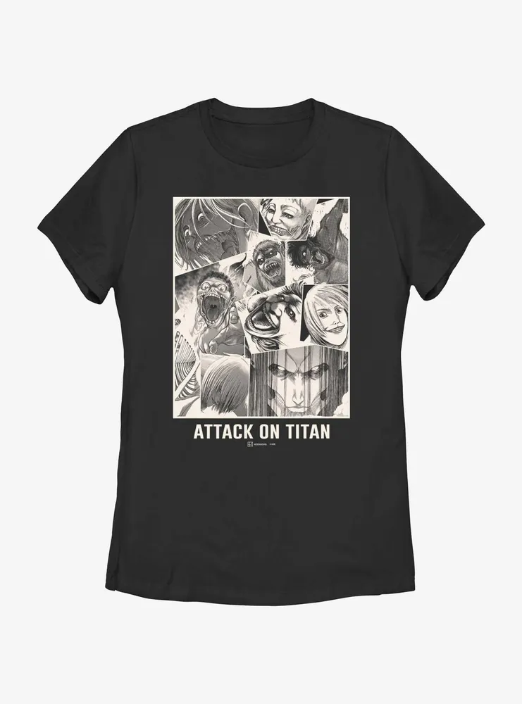 Attack on Titan Collage Womens T-Shirt