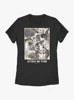 Attack on Titan Collage Womens T-Shirt