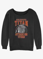 Attack on Titan Colossus Jersey Womens Slouchy Sweatshirt