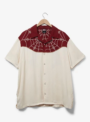 Marvel Spider-Man Web-Slinger Western Woven Button-Up - BoxLunch Exclusive