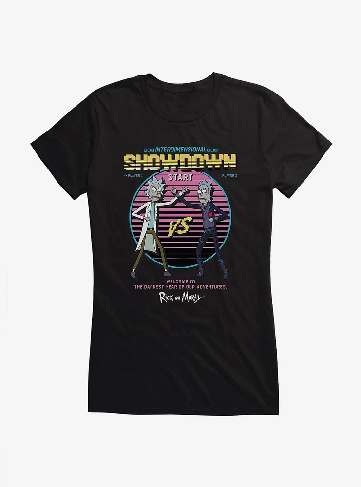 Rick And Morty Interdimensional Showdown Girls T-Shirt