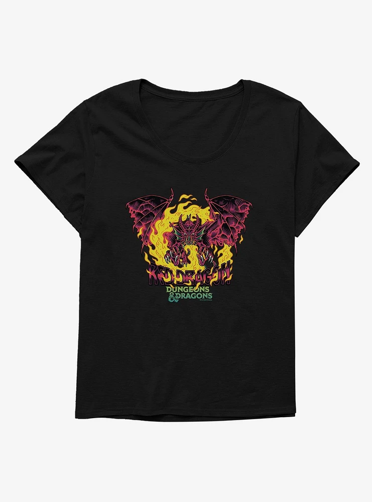 Dungeons And Dragons Red Dragon Girls T-Shirt Plus