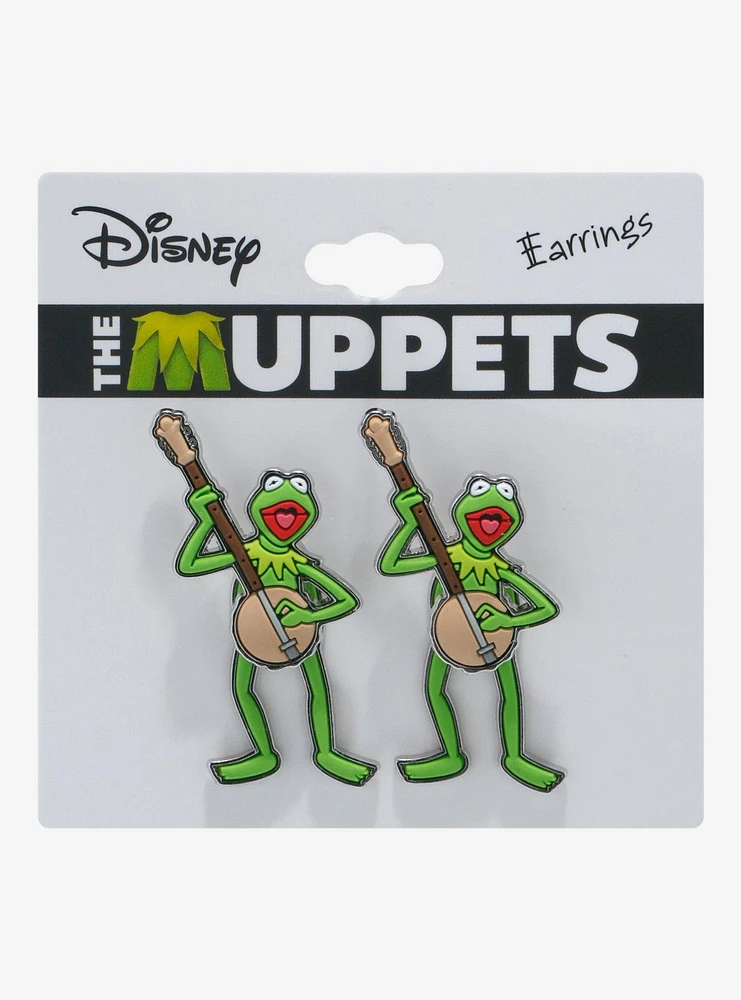 Disney The Muppets Kermit Banjo Front/Back Earrings