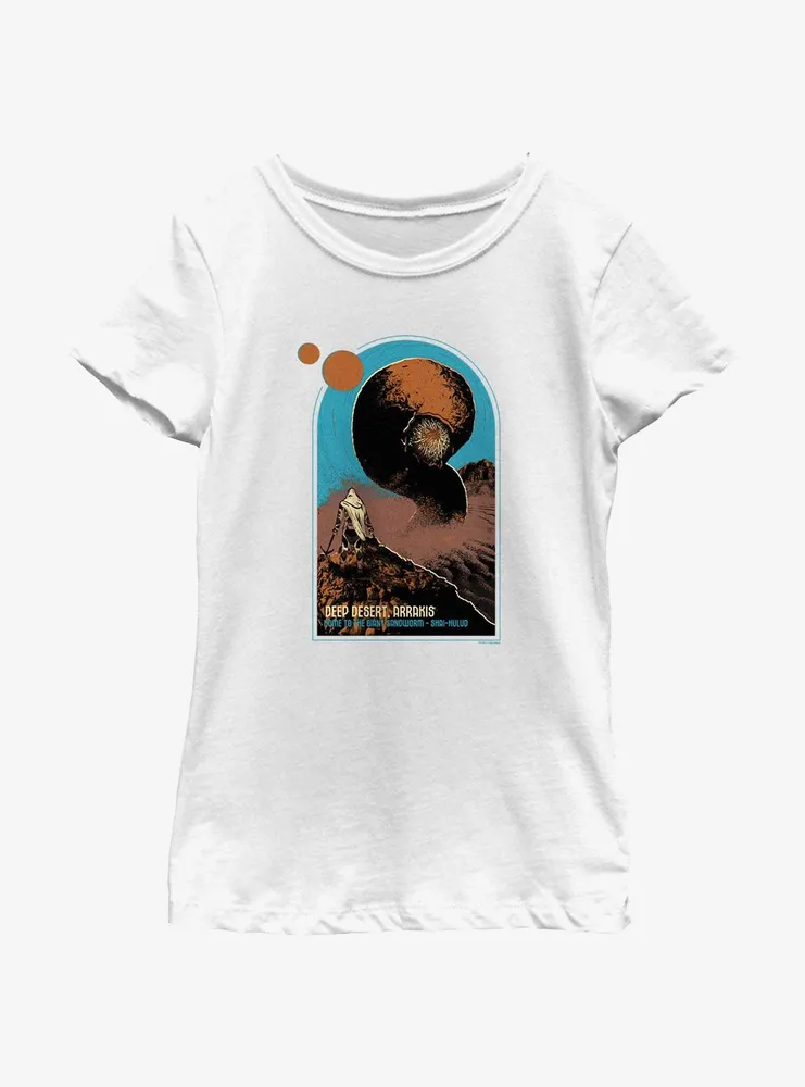 Dune: Part Two Deep Desert Sandworm Youth Girls T-Shirt