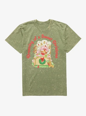 Strawberry Shortcake Dreaming Of A Sweet Christmas Mineral Wash T-Shirt
