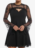 Cosmic Aura Lace Crop Bolero Shrug Twofer Cami Dress