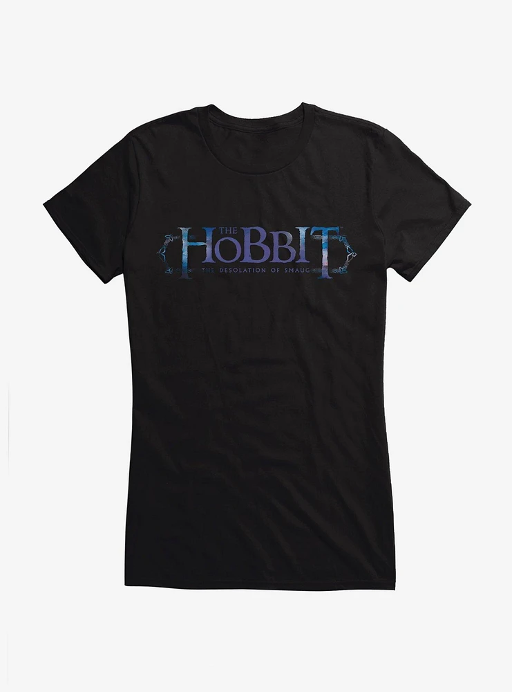 The Hobbit: Desolation Of Smaug Title Logo Girls T-Shirt