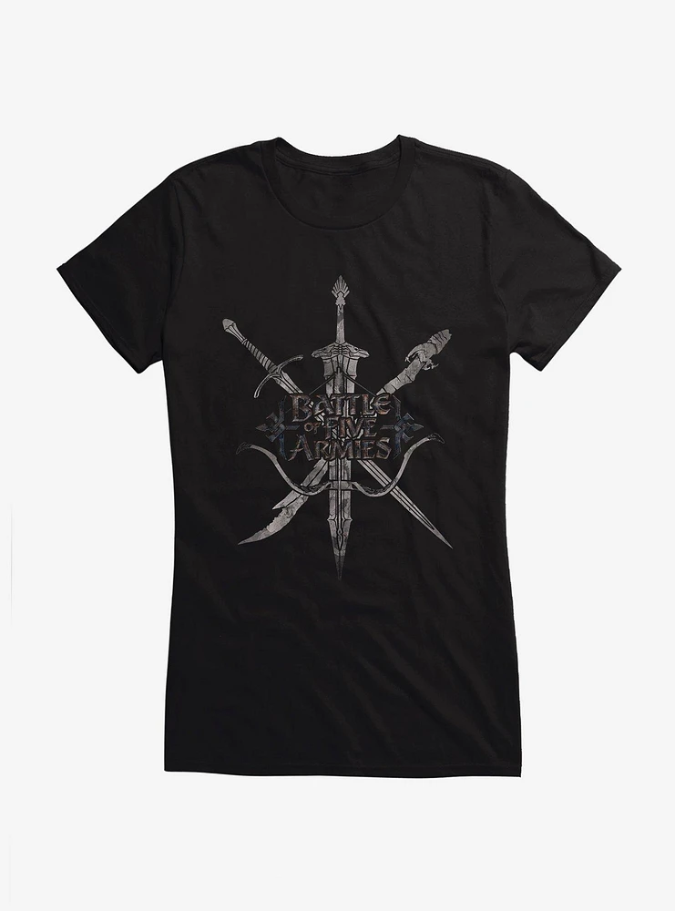 The Hobbit: Battle Of Five Armies Sword Logo Girls T-Shirt