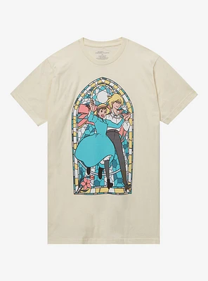 Studio Ghibli Howl's Moving Castle Duo Stained Glass Boyfriend Fit Girls T-Shirt