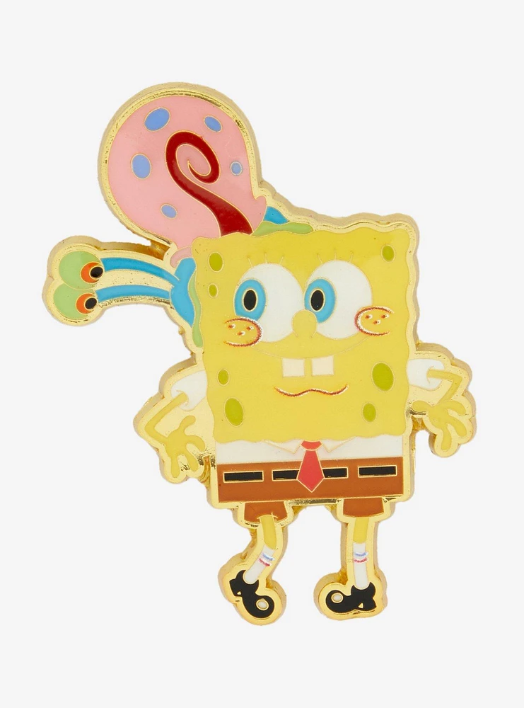 Loungefly SpongeBob SquarePants Gary and SpongeBob Enamel Pin — BoxLunch Exclusive