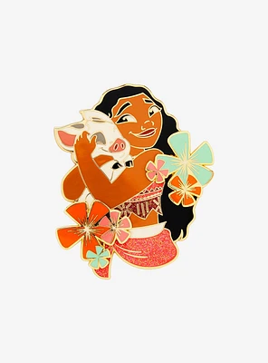 Loungefly Disney Moana and Pua Glitter Limited Edition Enamel Pin — BoxLunch Exclusive