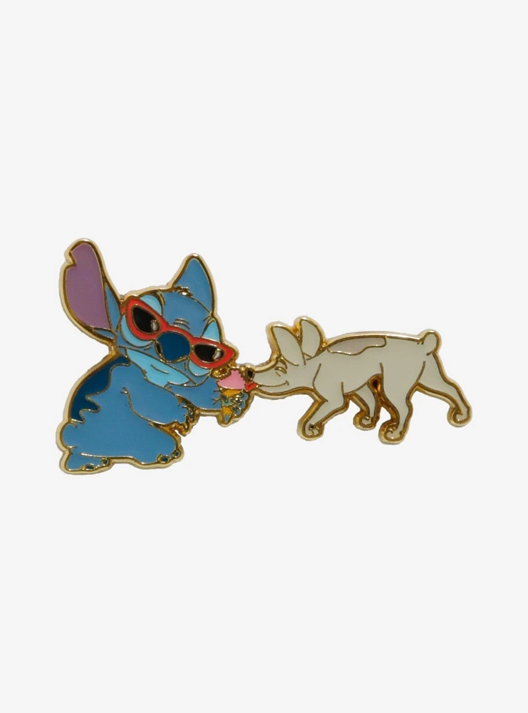 Loungefly Disney Lilo & Stitch Dog Ice Cream Enamel Pin — BoxLunch Exclusive