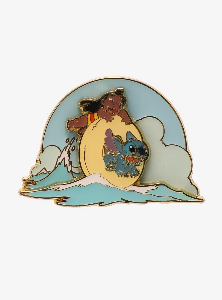 Loungefly Disney Lilo & Stitch Waves Enamel Pin - BoxLunch Exclusive