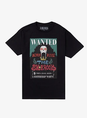 One Piece Brook Wanted Poster Double-Sided T-Shirt