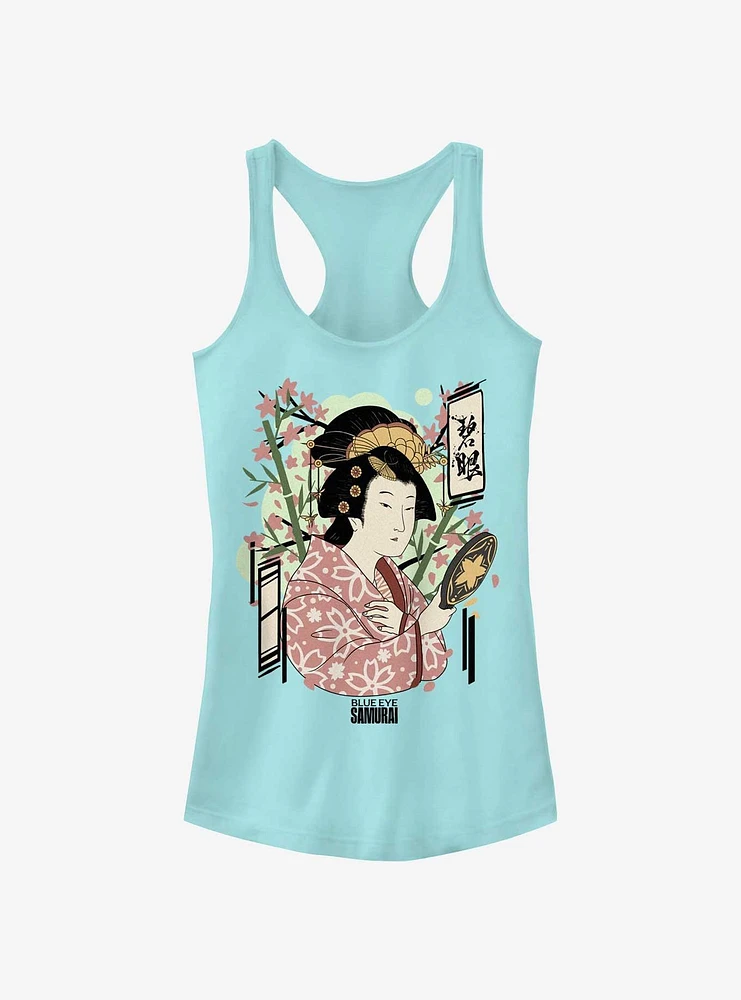 Blue Eye Samurai Akemi Japanese Art Style Girls Tank