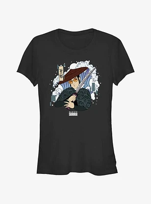 Blue Eye Samurai Mizu Japanese Art Style Girls T-Shirt