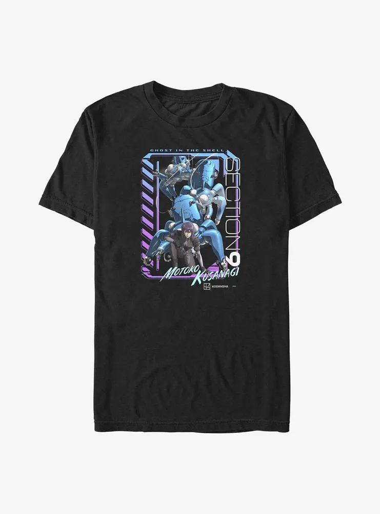 Ghost the Shell Motoko Kusanagi Section 9 Big & Tall T-Shirt