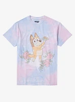 Bluey Chilli Pastel Tie-Dye Boyfriend Fit Girls T-Shirt