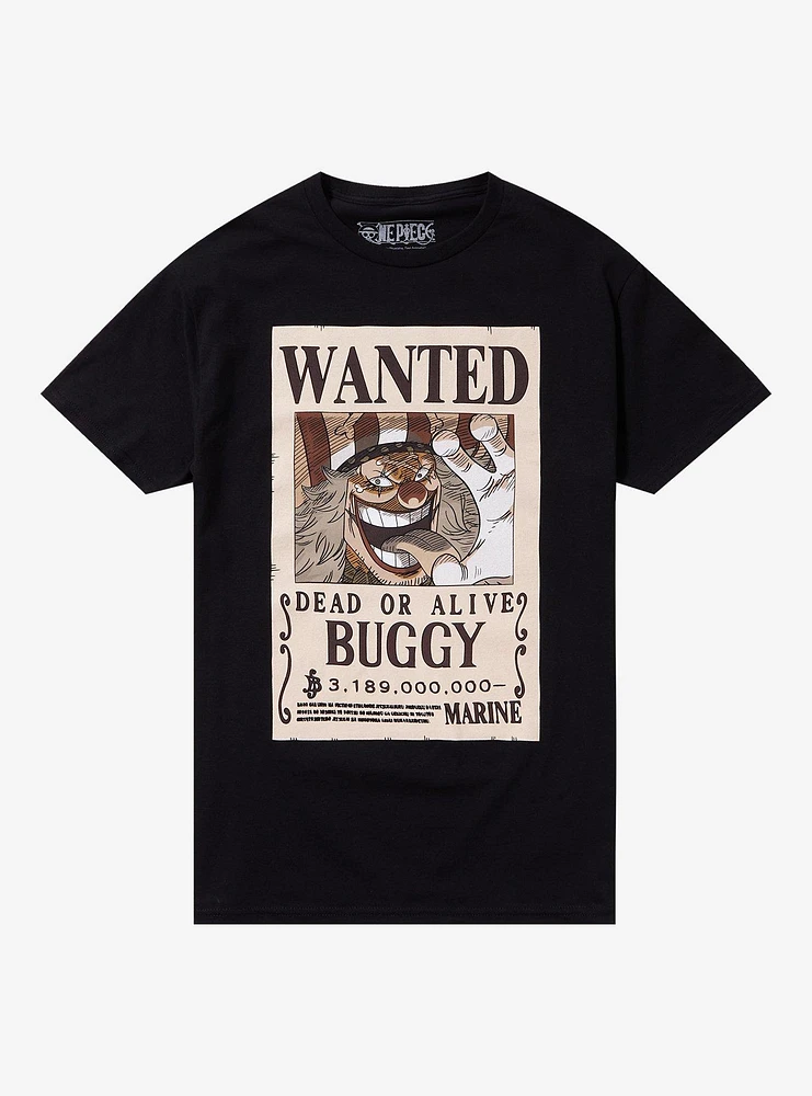 One Piece Buggy Wanted Poster Double-Sided T-Shirt