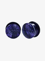 Glass Purple Crackle Plug 2 Pack