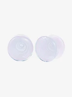 Glass Pastel Blue Spiral Plug 2 Pack