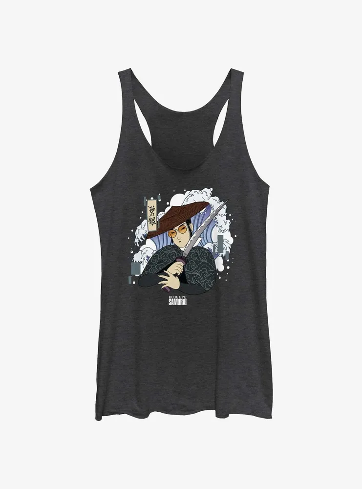 Blue Eye Samurai Mizu Japanese Art Style Womens Tank Top