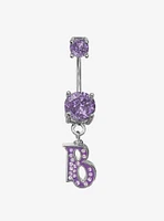 Steel Bratz Logo Gem Navel Barbell