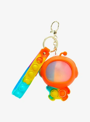 Astronaut Strap Rainbow Fidget Pop Key Chain