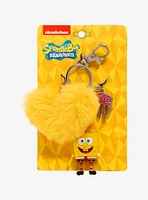 SpongeBob SquarePants Jelly Fish Fuzzy Heart Key Chain