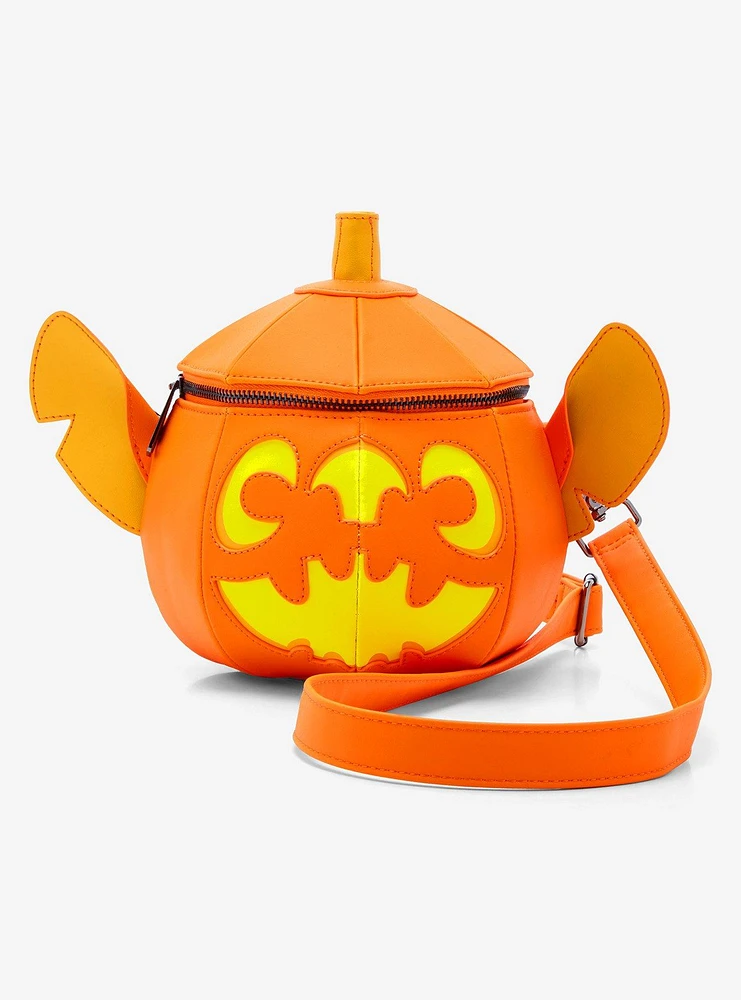 Loungefly Disney Lilo & Stitch Jack-o-Lantern Stitch Glow-in-the-Dark Crossbody Bag